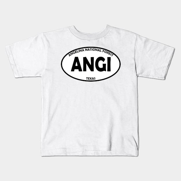 Angelina National Forest oval Kids T-Shirt by nylebuss